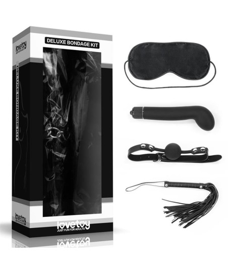 Kit Bondage Deluxe con Vibrador Negro