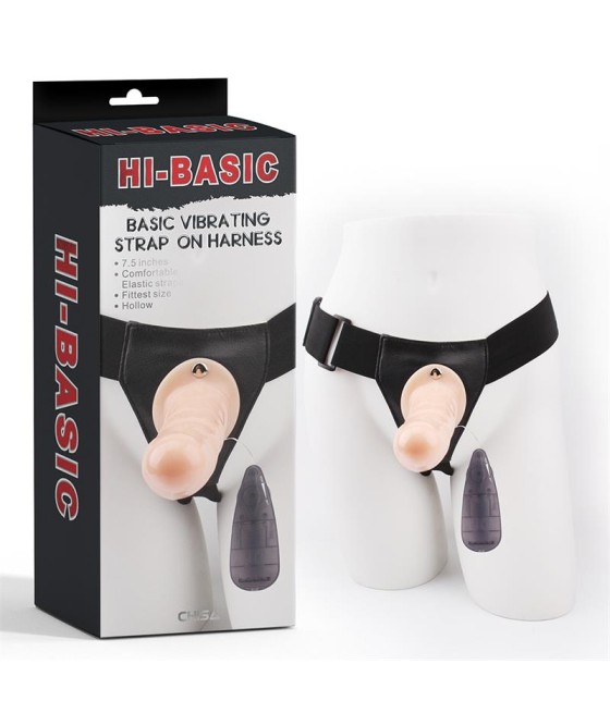 Arnes con Dildo Hueco y Vibracion 75