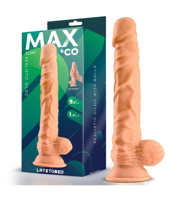 Clint Dildo Realista con Testiculos Natural 98