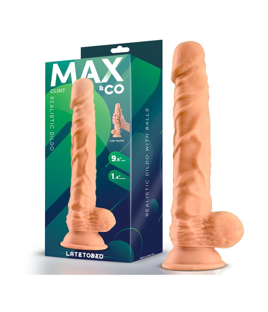 Clint Dildo Realista con Testiculos Natural 98