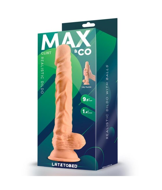 Clint Dildo Realista con Testiculos Natural 98