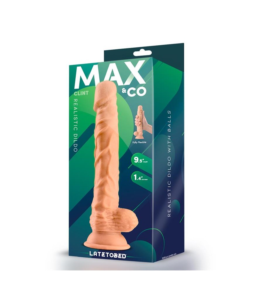 Clint Dildo Realista con Testiculos Natural 98