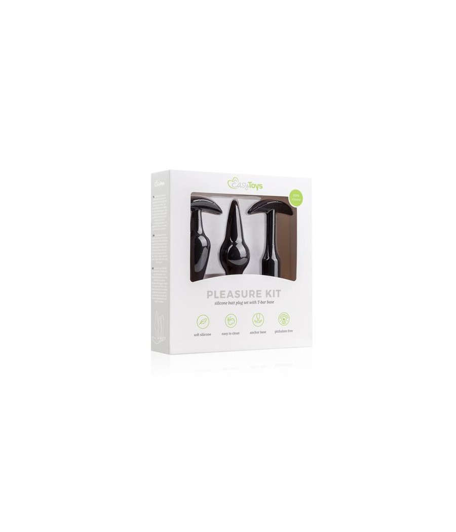 Kit de 3 Plugs Silicona Negro