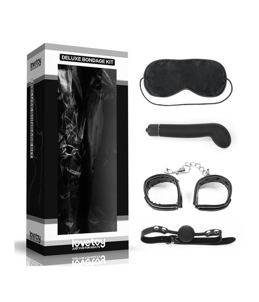 Kit Bondage Deluxe con Vibrador Negro