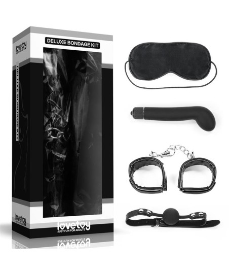 Kit Bondage Deluxe con Vibrador Negro