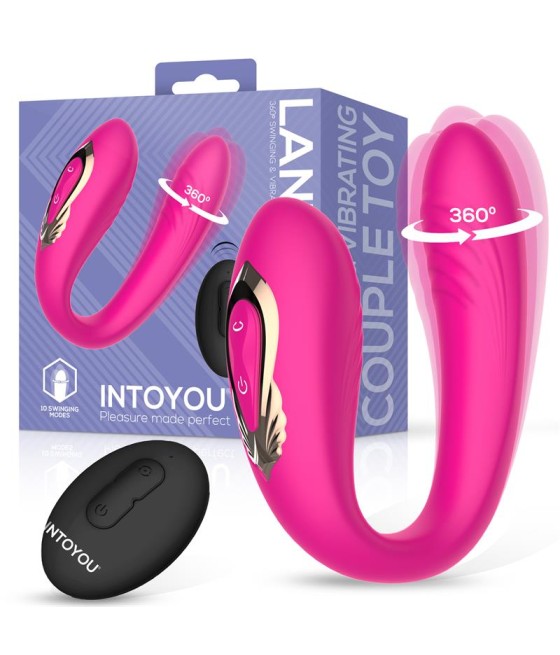 Lanty Vibrador para Parejas con Oscilacion 360º y Control Remoto