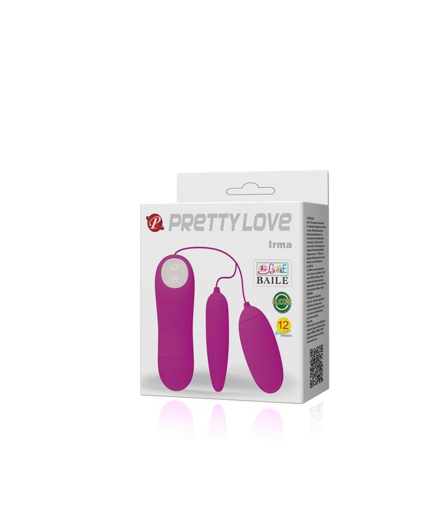 Pretty Love Huevos Vibradores Irma Color Purpura