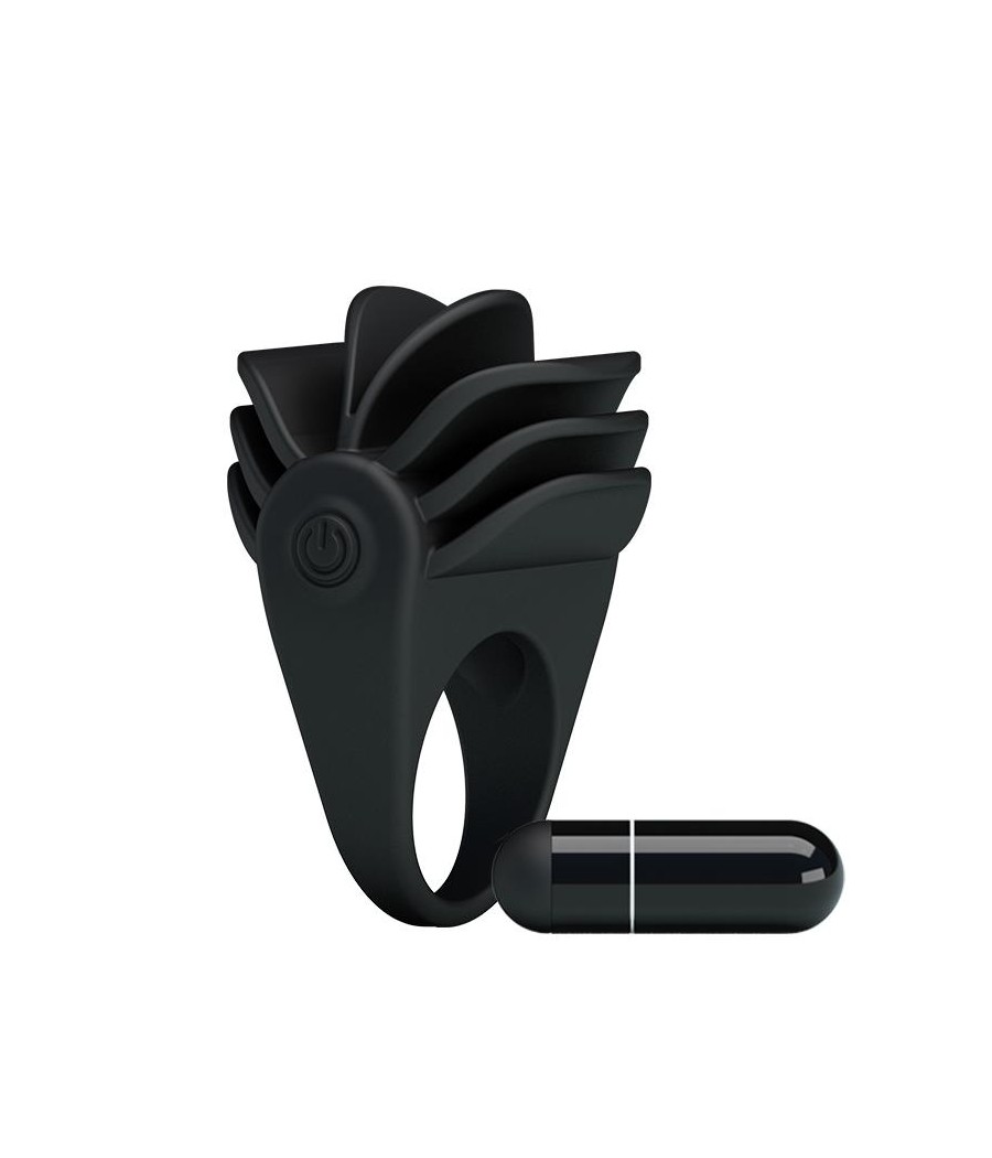 Pretty Love Anillo Vibrador Chester Color Negro