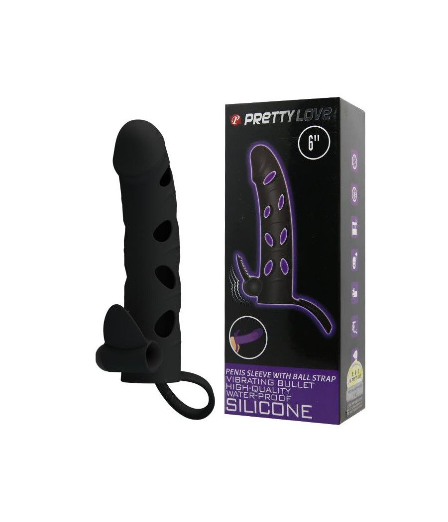 Funda para el Pene con Bala Color Negro