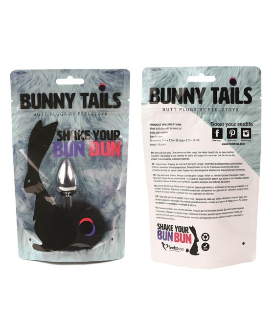 Bunny Tail Plug Anal con Cola Negro