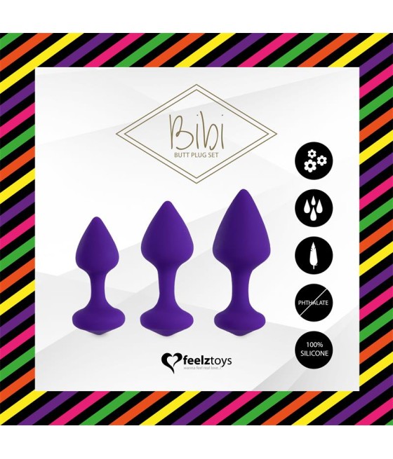 Bibi Set de 3 Plugs Anales Purpura