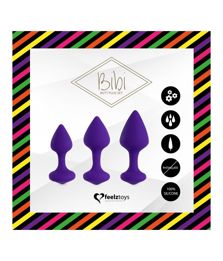 Bibi Set de 3 Plugs Anales Purpura