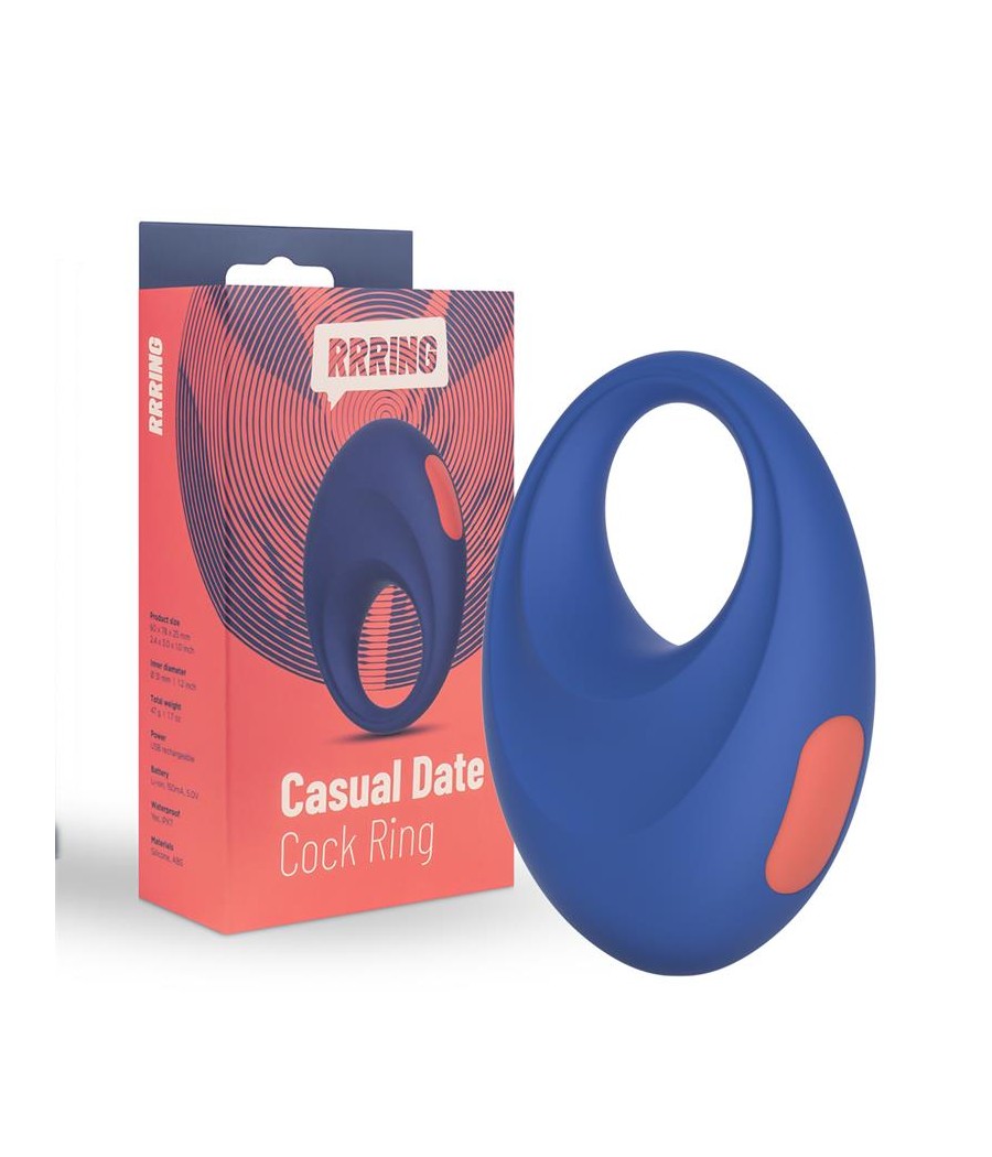 Rring Casual Date Anillo para el Pene con Vibracion USB Silicona