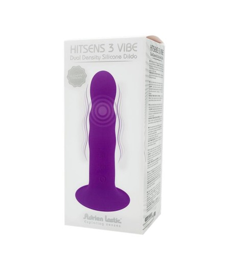 Dildo Doble Densidad con Vibración Hitsens 3 7 S03 M Púrpura