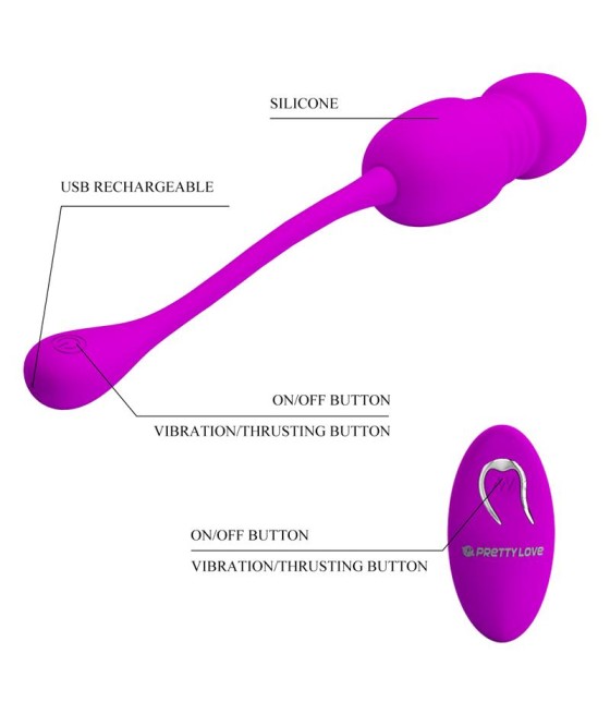 Callieri Huevo Vibrador con Thrusting y Control Remoto