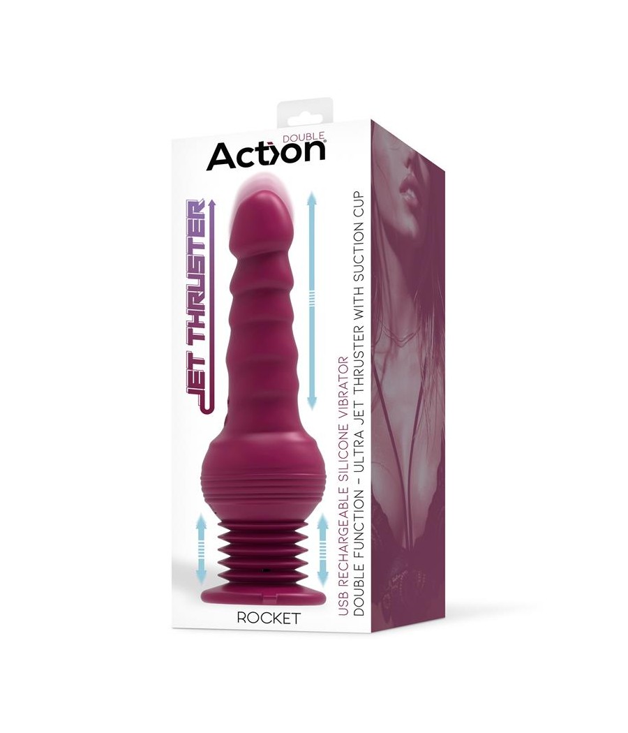 Rocket Vibrador con Thrusting Ultra Jet Thruster con Potente Ventosa