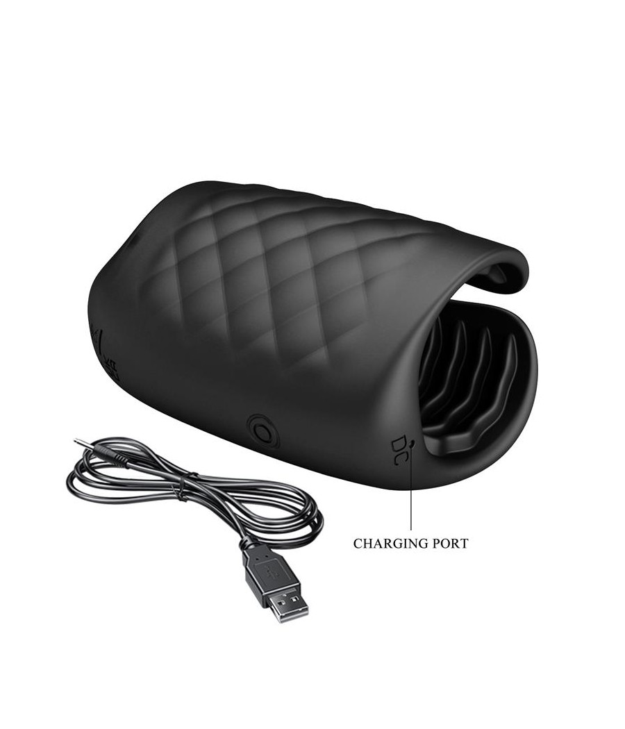 Black Glans Trainer Masturbador Manual con Vibracion