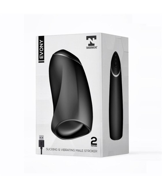 Evony Masturbador Masculino Sexo Oral Succion y Vibracion 2 Motores USB Silicona