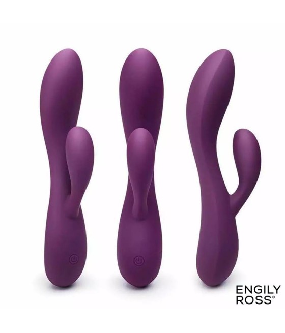 Bacall 20 Vibrador Silicona Liquida Inyectada Doble Motor USB Purpura