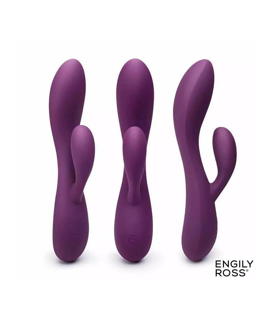 Bacall 20 Vibrador Silicona Liquida Inyectada Doble Motor USB Purpura