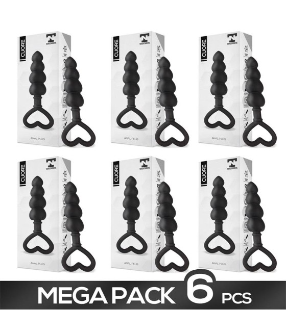 Pack de 6 Cuore Plug Anal Silicona