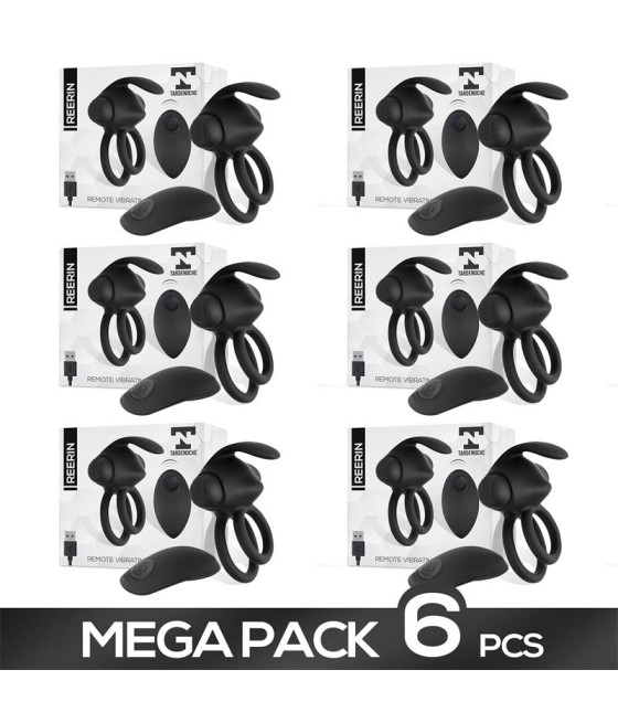 Pack de 6 Anillo Doble para el Pene con Control Remoto