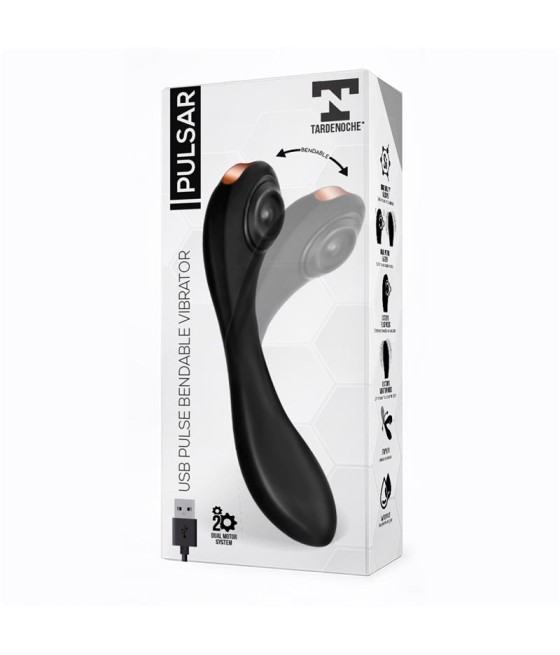 Pulsar Vibrador con Pulsacion y Esqueleto Articulado Silicona USB