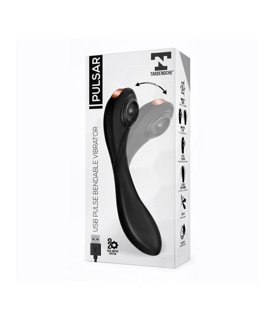 Pulsar Vibrador con Pulsacion y Esqueleto Articulado Silicona USB