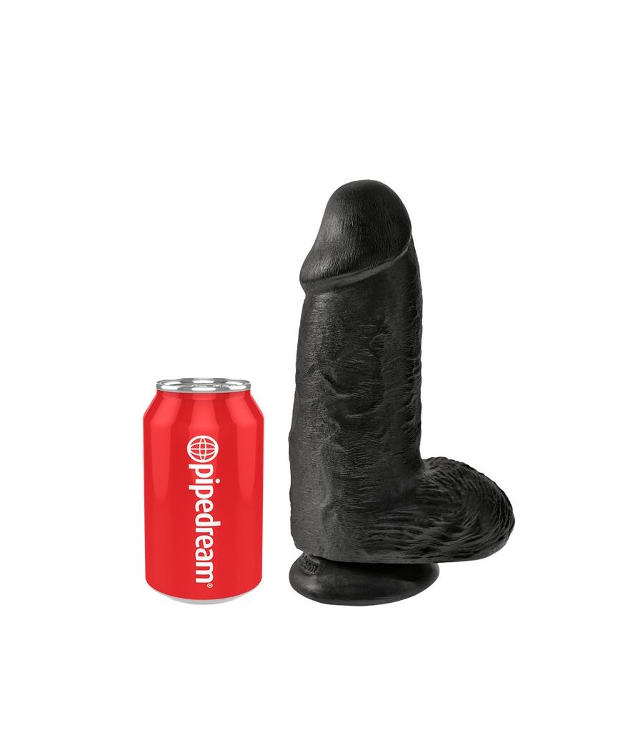 Dildo con Testiculos 9 Chubby Negro