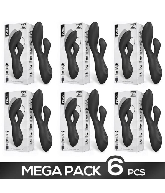 Pack de 6 Mabo Vibrador Punto G con Movimiento Finger Silicona Unibody