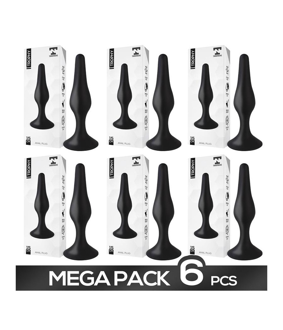 Pack de 6 Trophy Plug Anal Silicona 15 cm