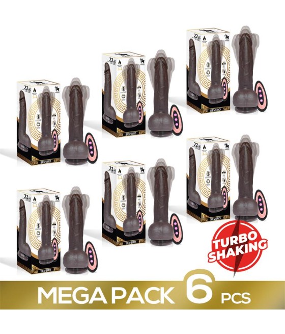 Pack de 6 Severo Dildo Realista Turbo Shaking Thrusting Rotacion 360º y control Remoto