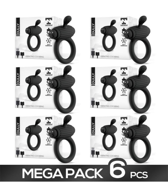 Pack 5+1 Dully Anillo Vibrador USB Magnético Silicona