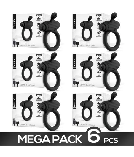 Pack 5+1 Dully Anillo Vibrador USB Magnético Silicona