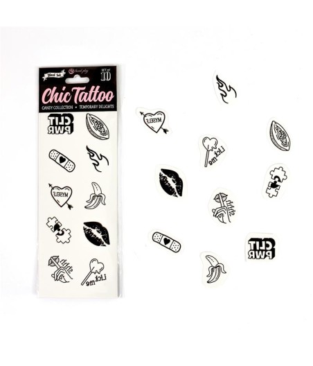 Set de 10 Tattoos Temporales Candy Collection