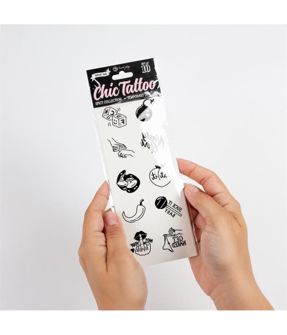 Set de 10 Tattoos Temporales Spicy Collection