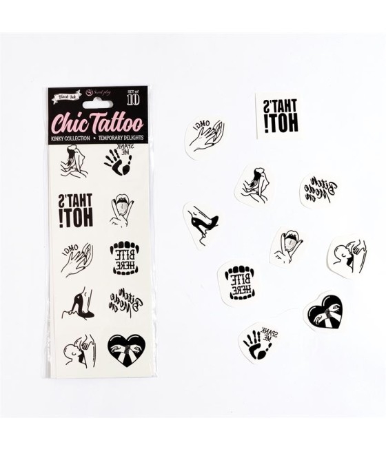 Set de 10 Tattoos Temporales Kinky Collection