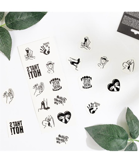 Set de 10 Tattoos Temporales Kinky Collection