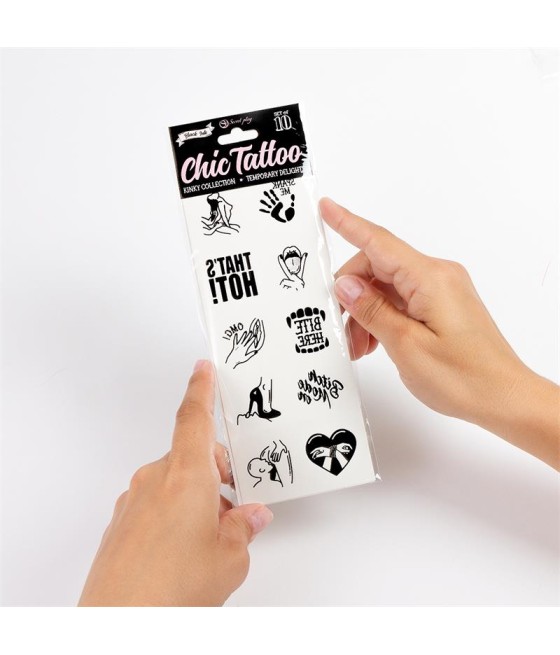 Set de 10 Tattoos Temporales Kinky Collection