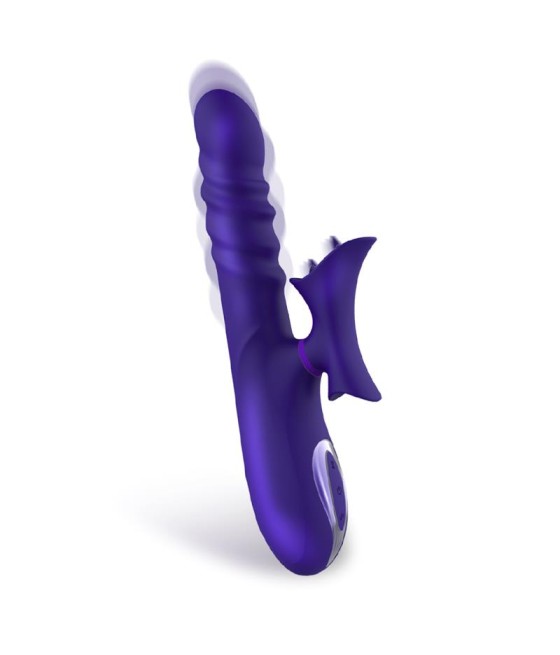 No Fourteen Vibrador Funcion Telescopica Ondulante y Lengua Alta Frecuencia Silicona Liquida USB