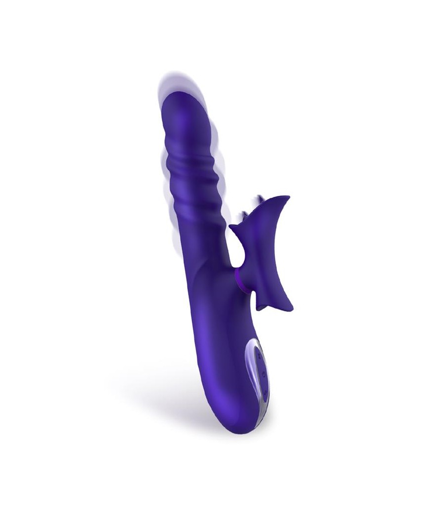 No Fourteen Vibrador Funcion Telescopica Ondulante y Lengua Alta Frecuencia Silicona Liquida USB