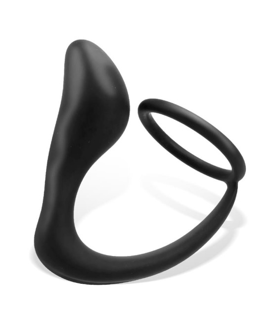 Randal Plug Anal con Anillo para el Pene Silicona Negro