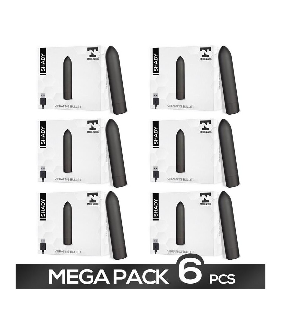 Pack de 6 Shady Bala Vibradora Recargable USB Impermeable