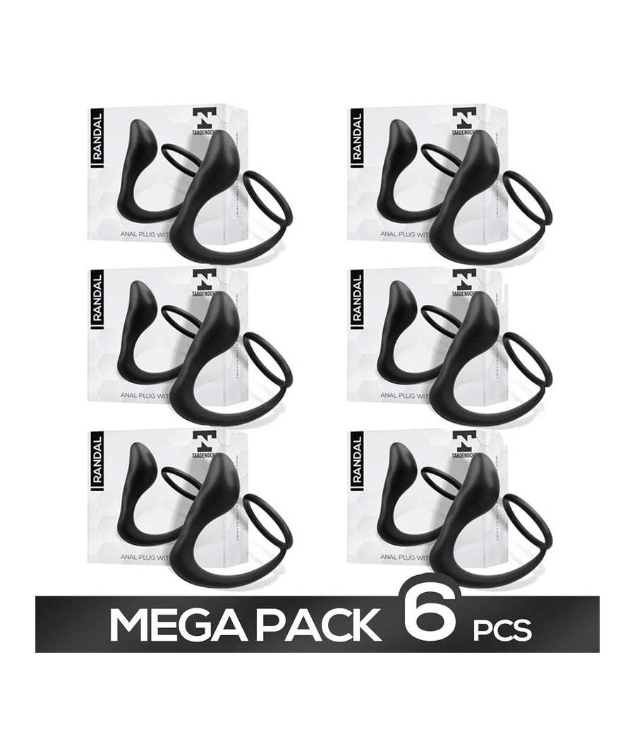 Pack de 6 Randal Plug Anal con Anillo para el Pene