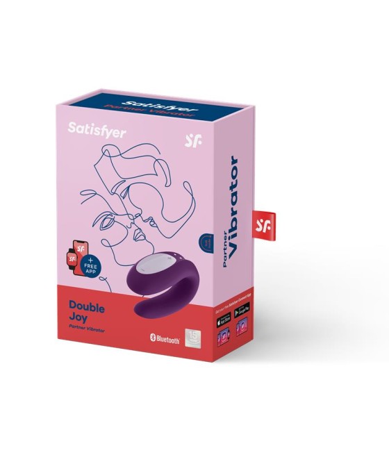 Vibrador para Parejas con APP Double Joy Violeta