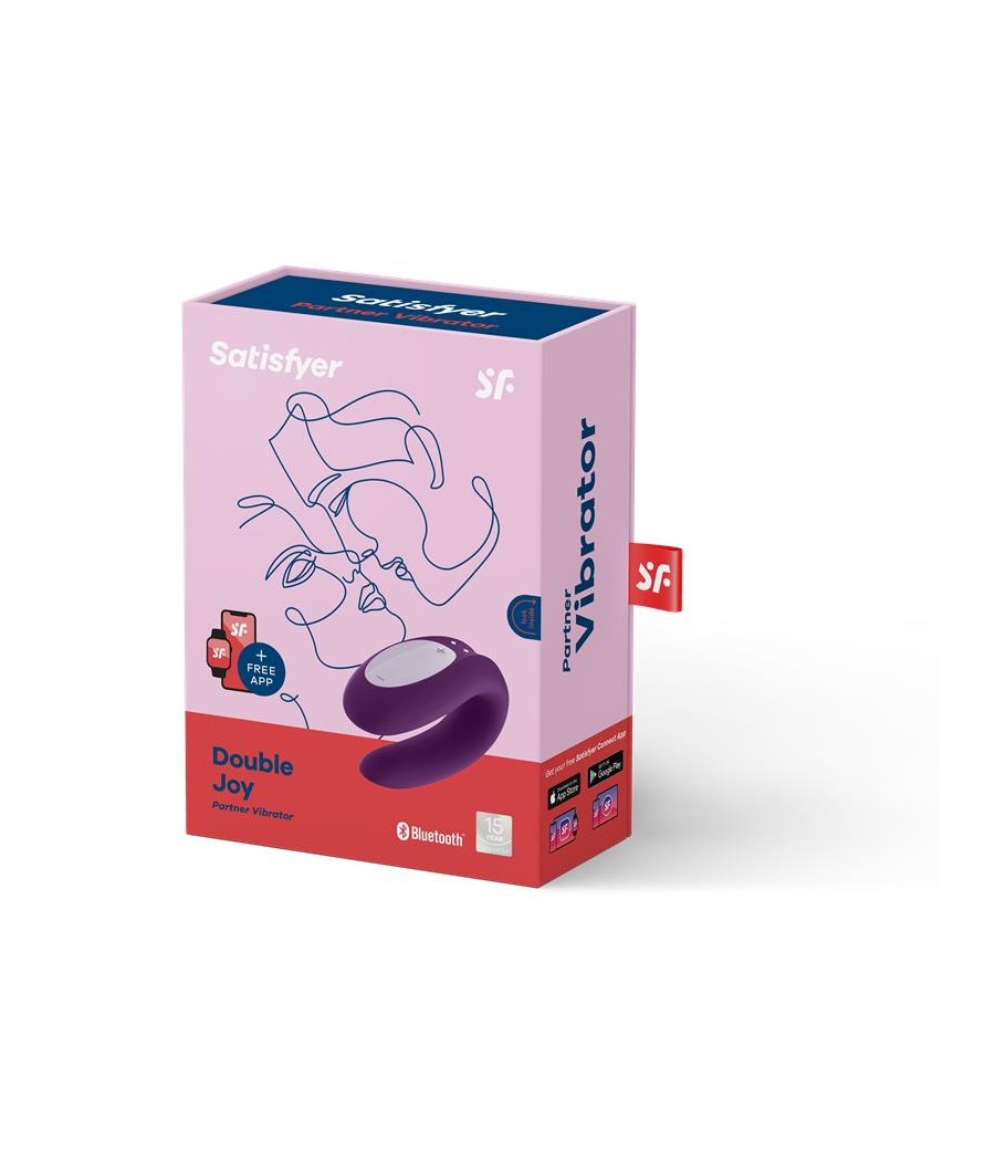 Vibrador para Parejas con APP Double Joy Violeta