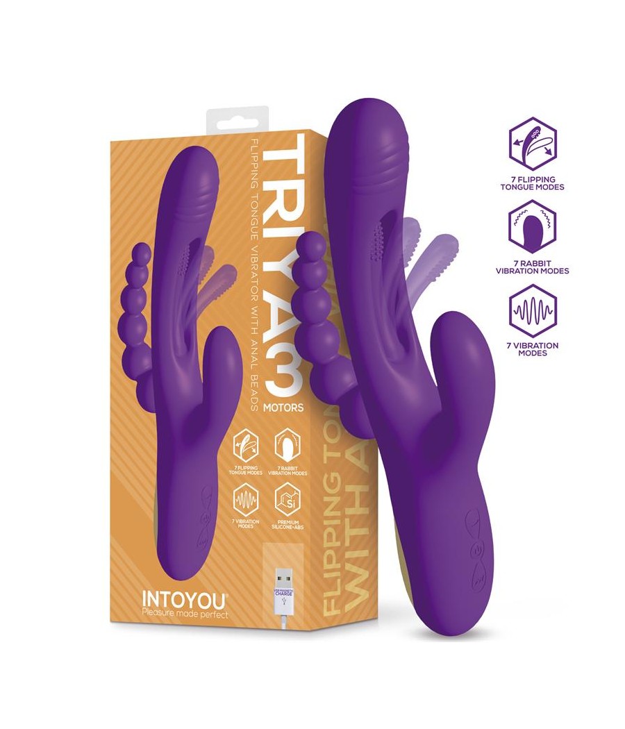 Triya Vibrador con Lengua Flipping y Cadena Anal