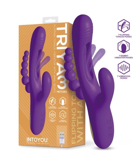 Triya Vibrador con Lengua Flipping y Cadena Anal