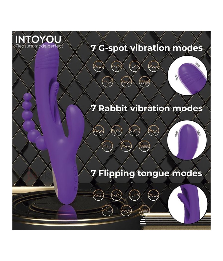 Triya Vibrador con Lengua Flipping y Cadena Anal