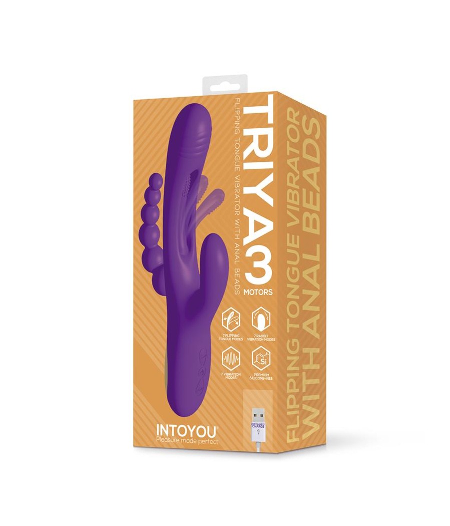 Triya Vibrador con Lengua Flipping y Cadena Anal